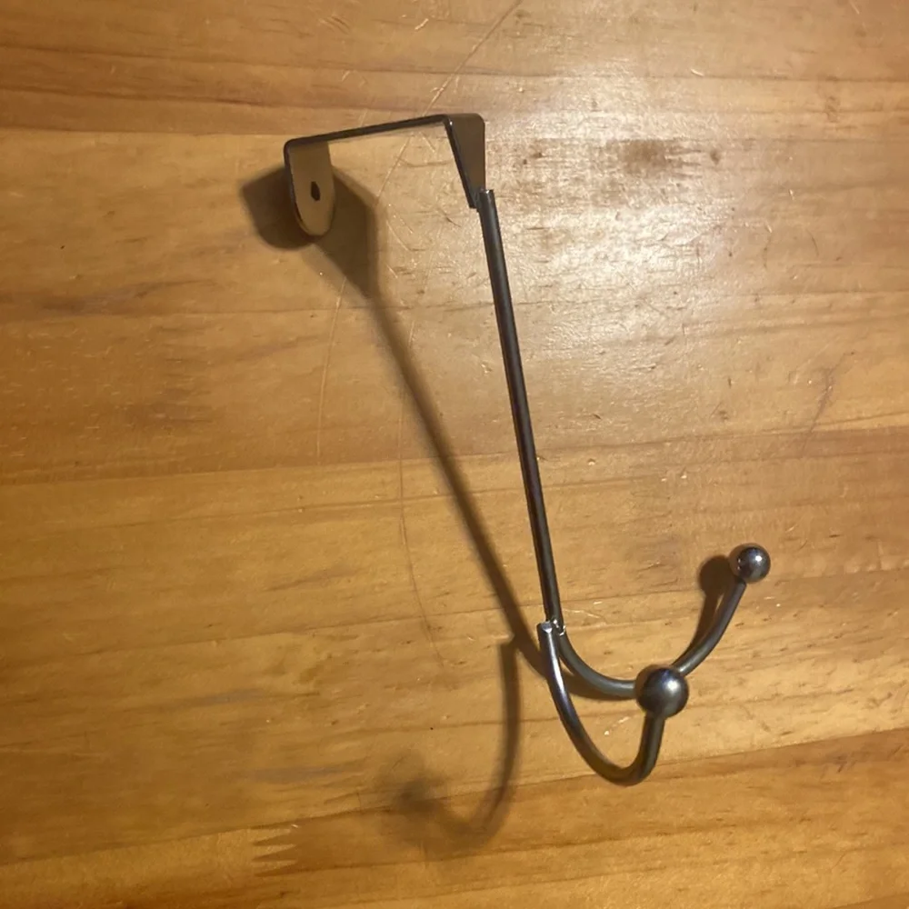 2 Prong Over Door Metal Clothes Hook Coat Rack Bathroom Towel Hanger